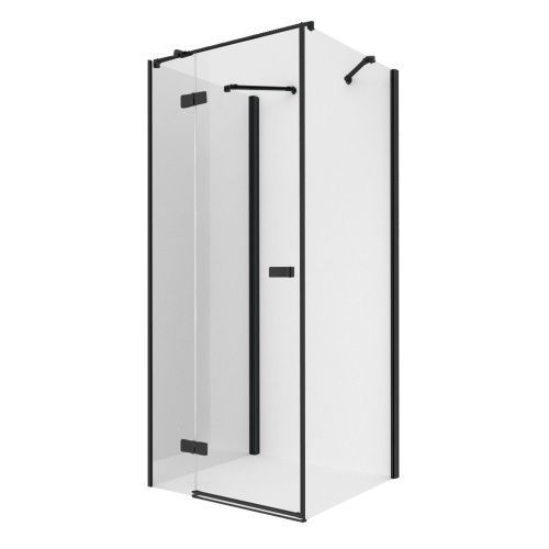 Душевой уголок New Trendy REFLEXA Black EXK-5055 120х120 стекло прозрачное профиль черный без поддона