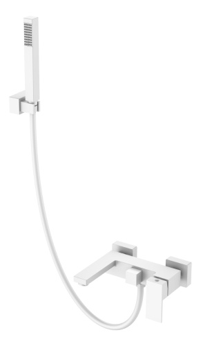 Смеситель Boheme Qubic 473-MW настенный белый