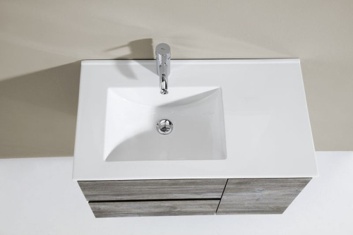 Раковина керамическая IBX Delia PORC080SDI 80х46 встраиваемая цвет белый 1 отверстие под смеситель