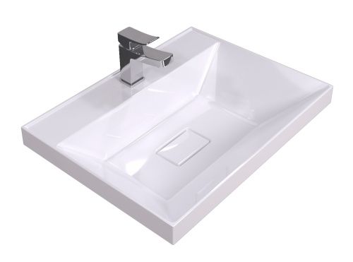 Раковина из искусственного мрамора Stella Polar Бриз SP-00001651 50х45 встраиваемая цвет белый