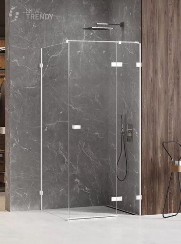 Душевой уголок New Trendy AVEXA White EXK-2750 110х80 стекло прозрачное профиль белый без поддона