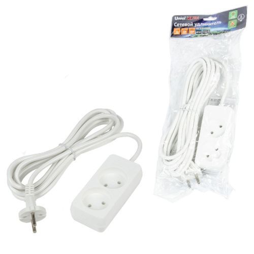 Удлинитель бытовой Uniel ULTRA (УЛТРА) S-CU2-5 WHITE