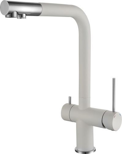 Смеситель для кухни Rivelato 1523513 brina cromo на мойку белый/хром