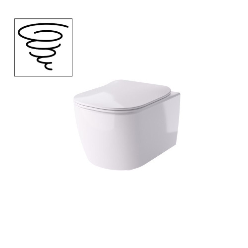 Унитаз подвесной Hidra Faster FAWR30SET/006 цвет белый матовый с сиденьем микролифт смыв торнадо