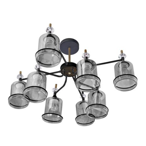 Люстра на штанге IMEX MD.4890 MD.4890-8-S COFFEE+FGD