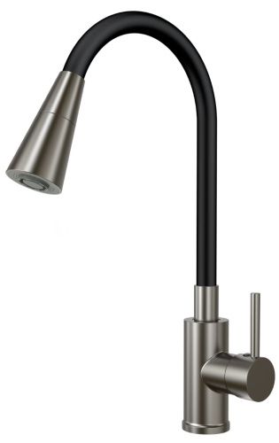 Смеситель для кухни Esko K47GMB на мойку вороненая сталь