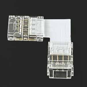Коннектор угловой 4 контакта без провода для ленты SMD 10мм цветной SignImpress SI33947
