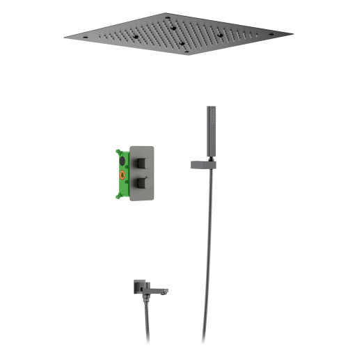 Душевая стойка Timo Tetra-thermo SX-0169/00 настенная цвет черное золото Душевая стойка Timo Tetra-thermo SX-0169/00 настенная цвет черное золото