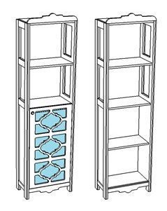 Шкаф-пенал Corozo Манойр SD-00000413 51х29х187 цвет белый - фото 4