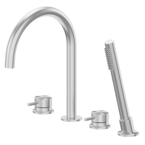 Смеситель Abber Wasser Kreis 316 AF8113BST на борт ванны сталь брашированная