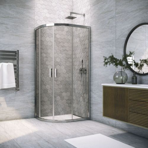 Душевой уголок Vegas-Glass ZS-F TUR+NOVO ZS-F TUR NOVO 110*80 08 07 110х80 стекло тонированное профиль хром глянцевый без поддона