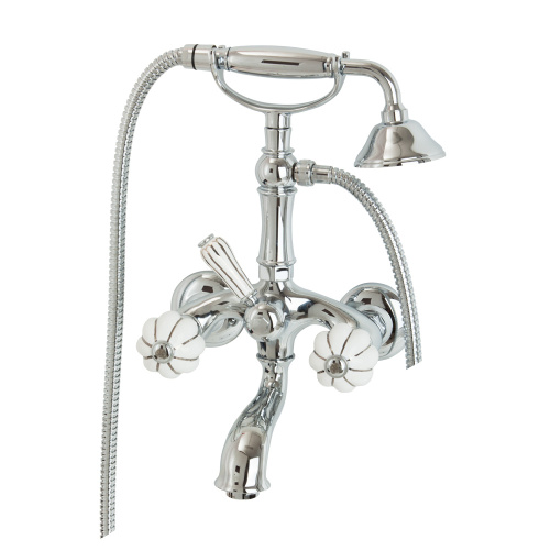 Смеситель для ванны Migliore OLIVIA 19012 настенный белый/платина/хром