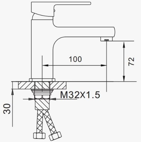 Смеситель D-Lin D110366-C на раковину белый - фото 2