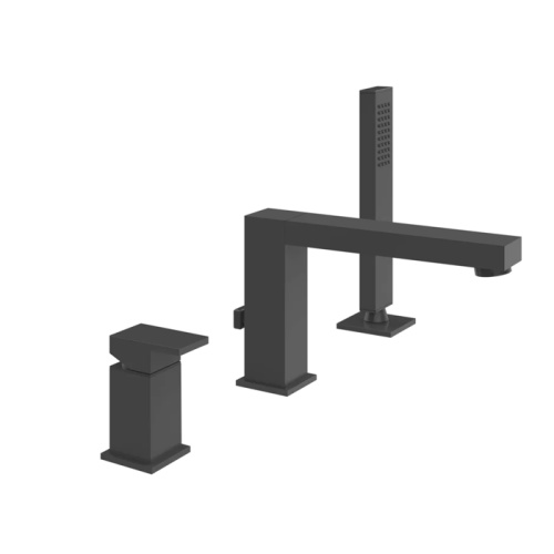 Смеситель Gessi Rettangolo 20037#299 на борт ванны черный