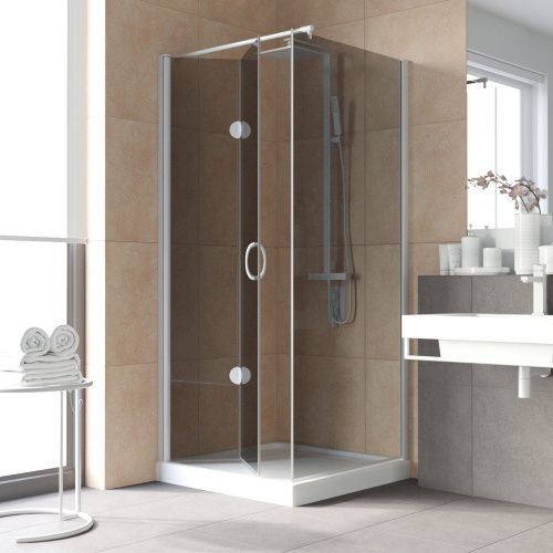 Душевой уголок Vegas-Glass GPS-Fis LUX GPS-Fis LUX 80*80 01 07 L 80х80 стекло тонированное профиль белый без поддона