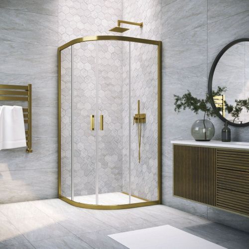 Душевой уголок Vegas-Glass ZS TUR+NOVO ZS TUR NOVO 100 05 01 100х100 стекло прозрачное профиль бронза без поддона