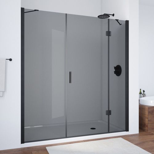 Душевая дверь Vegas-Glass AFP-F TUR+NOVO AFP-F NOVO 140 02М 07 R 140х190 стекло тонированное профиль черный