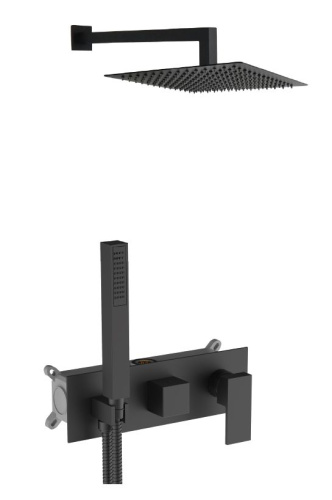 Душевая система AQG Bold 19BOLEC24005 встраиваемая цвет черный матовый