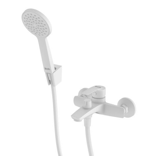 Смеситель для ванны и душа Iddis Ray RAYWT02i02 настенный белый