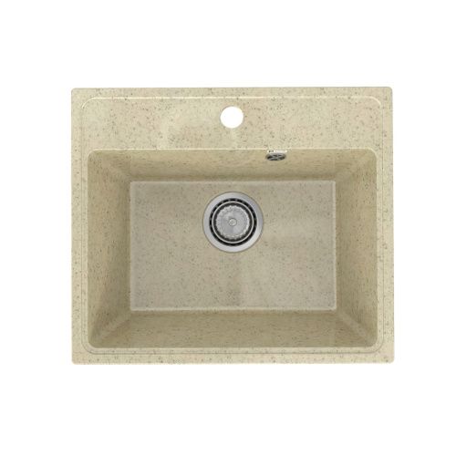 Кухонная мойка Practik PR-490 PR-M-490-002 49х42 цвет бежевый поверхность глянцевая