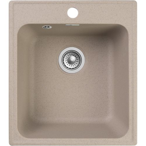 Кухонная мойка Granfest Quarz 17 песочный 48х42 цвет бежевый поверхность матовая