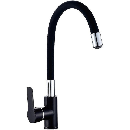 Смеситель для кухни Haiba HB70113-7 на мойку черный/хром