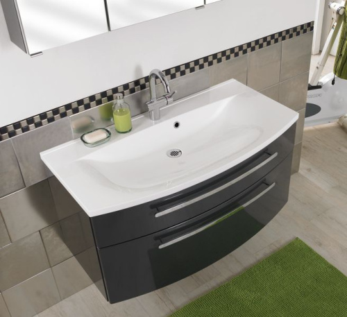 Раковина из минерального литья Puris Speed WMM85201 120х52 накладная цвет белый 1 отверстие под смеситель