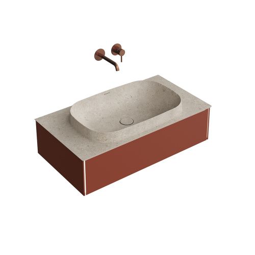 Тумба под раковину Kerama Marazzi MAGIA DI VENEZIA MA.90.1\VR.M 88х49х22 подвесная цвет красный