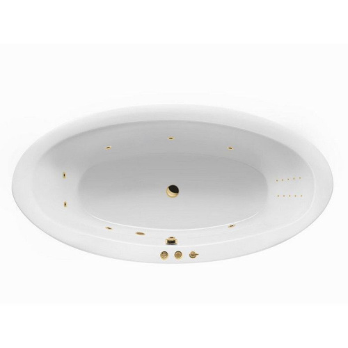 Ванна акриловая гидромассажная Excellent LUMINA WAEX.LUM19.SMARTNANO.GL 190х95 отдельностоящая овальная с каркасом