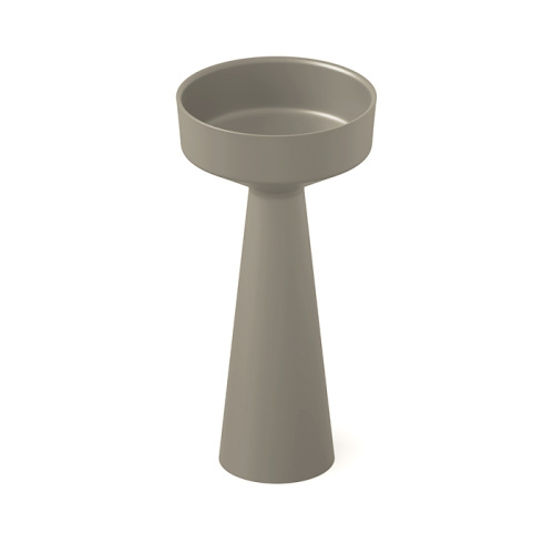 Раковина из искусственного камня Dea Design Pedestal Basin DD2018 425 3 40х40 напольная цвет серый без отверстий под смеситель