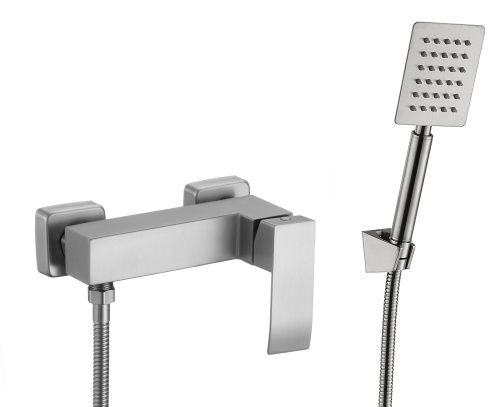 Смеситель для ванны и душа Fmark FS8603 настенный сатин