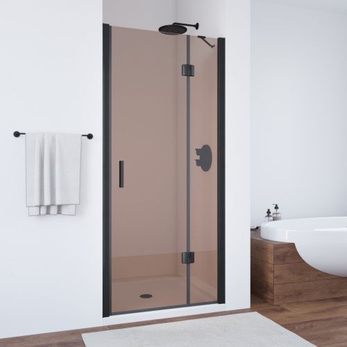 Душевая дверь Vegas-Glass AFP TUR+NOVO AFP NOVO 120 02М 05 R 120х189 стекло тонированное профиль черный матовый