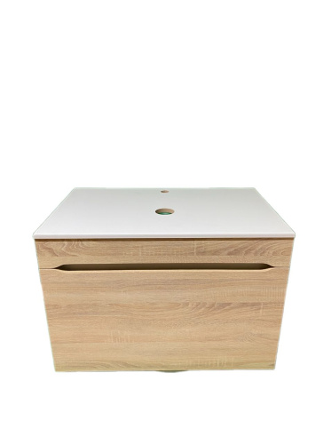 Тумба под раковину Sintesi STL.W7817 80х55х50 подвесная цвет белый