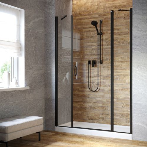 Душевая дверь Vegas-Glass EP-2F LUX EP-2F LUX 170 02М crystalvision R 170х200 стекло прозрачное профиль черный