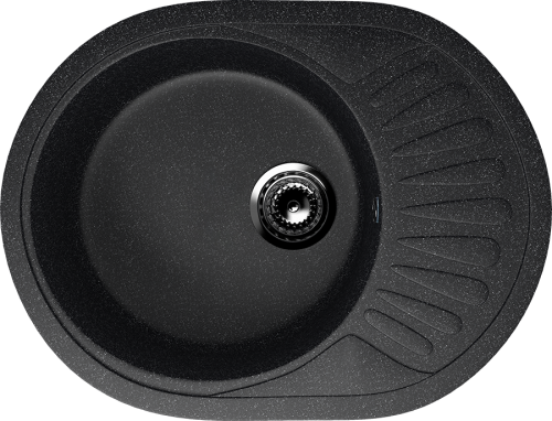 Кухонная мойка Ulgran Classic U-107m-308 57х45 цвет черный