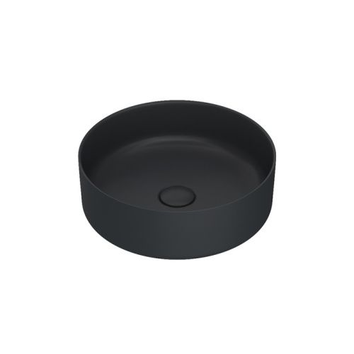 Раковина керамическая IDDIS Ray RAYBM03i27 36х36 накладная цвет черный без отверстий под смеситель
