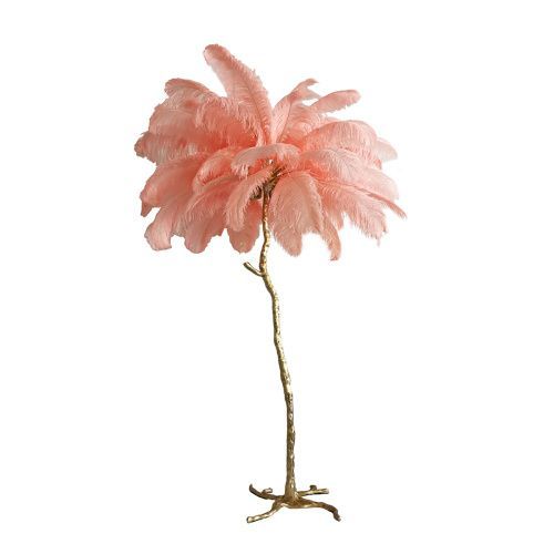 Торшер Delight Collection Ostrich Feather (Острицх Феатхер) BRFL5014 pink/antique brass