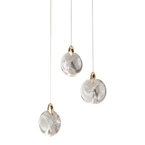 Светильник подвесной Delight Collection OD2440-3 gold/clear
