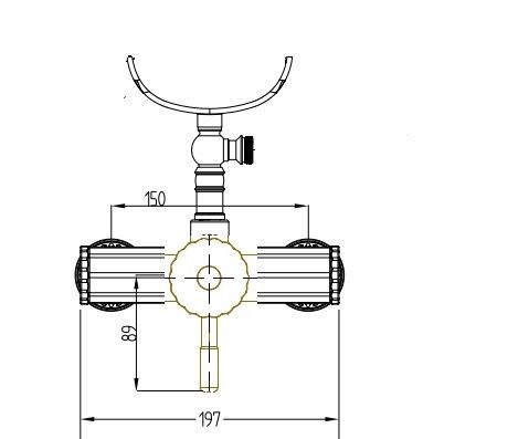 Гигиенический душ со смесителем Bronze de Luxe WINDSOR 10135 бронза - фото 3