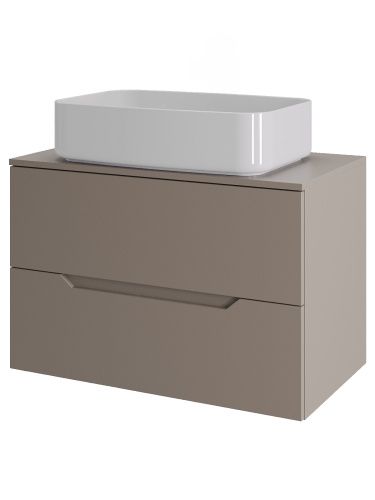 Тумба с раковиной Orange Line Li-70TuLMDF+B07-600W 70х46х71 подвесная цвет латте матовый