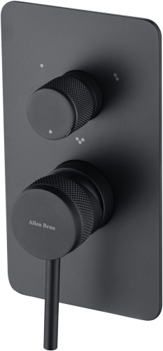 Смеситель для ванны с душем Allen Brau Priority 5.31A11-31 встраиваемый в стену черный без термостата