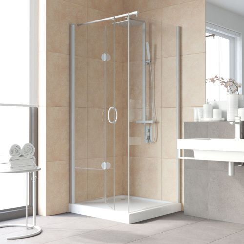 Душевой уголок Vegas-Glass GPS-Fis LUX GPS-Fis LUX 80*80 07 crystalvision L 80х80 стекло прозрачное профиль хром без поддона