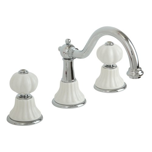 Смеситель Migliore OLIVIA 19007 на раковину белый/хром