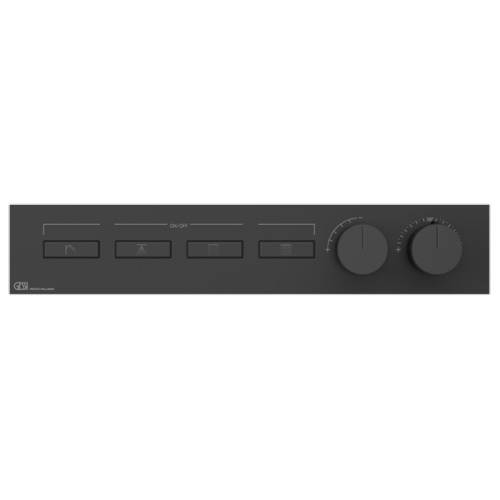 Смеситель для душа Gessi Hi-Fi 63016#299 встраиваемый в стену черный матовый с термостатом (внешняя часть)