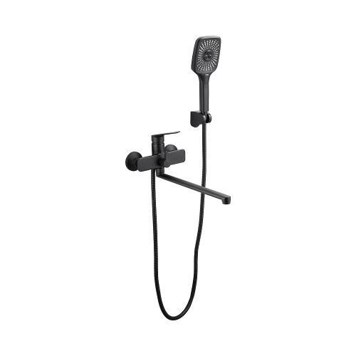 Смеситель для ванны и душа Belz B533 B22533-7 настенный черный