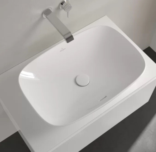 Раковина из сантехнического фарфора Villeroy Boch Loop&Friends 4A500001 62х42 накладная цвет белый