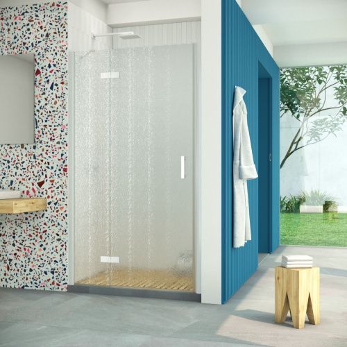 Душевая дверь Vegas-Glass AFP Retta AFP Retta 90 01 02 L 90х200 стекло рифленое профиль белый