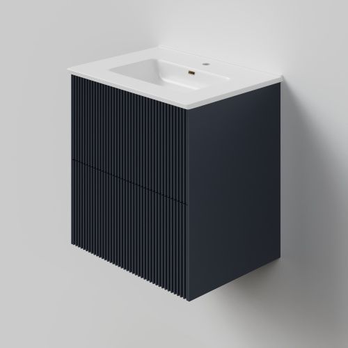 Тумба с раковиной La Fenice TERRA TWIN NFNC-01-TER-BG-60-2-3-60 61х62х47 подвесная цвет синий