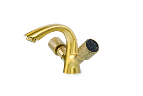 Смеситель Boheme Royal Cristal 311-Royal/CRST black на раковину бронза