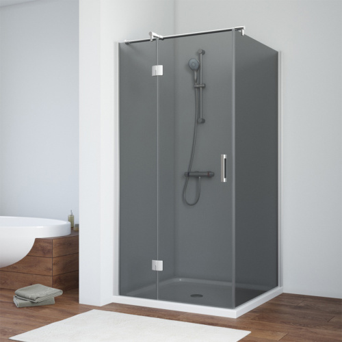 Душевой уголок Vegas-Glass AFP-Fis TUR+NOVO AFP-Fis NOVO 90*120 07 07 L 90х120 стекло тонированное профиль хром матовый
